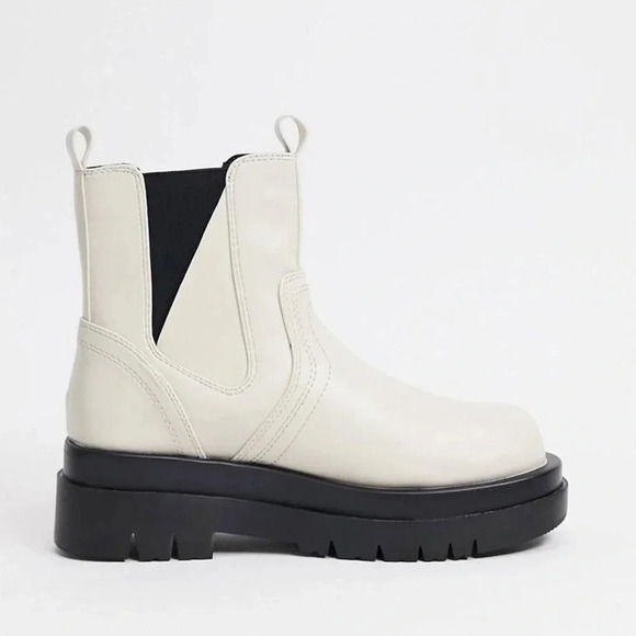 RAID | Brazen Chunky Sole Faux Leather Chelsea Biker Boots / Booties Siz… - Picture 4 of 7